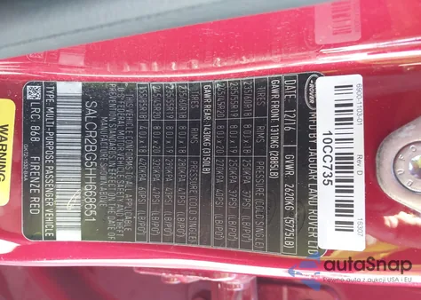 2017 Land Rover Discovery Sport Hse from USA, damaged, VIN SALCR2BG5HH668651